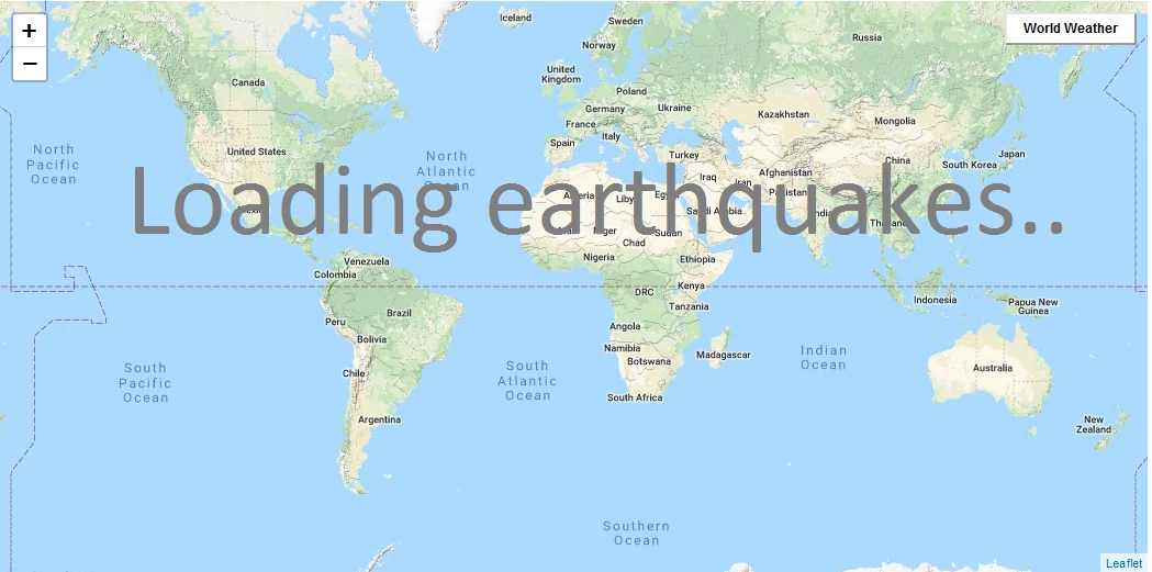earthquakes today empty map