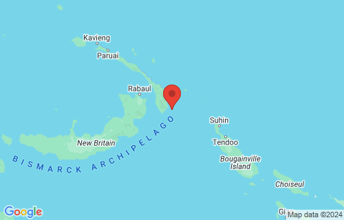  Kokopo, Papua New Guinea earthquake location