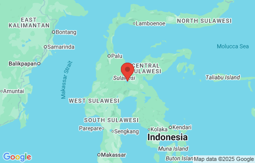  Poso, Indonesia earthquake location