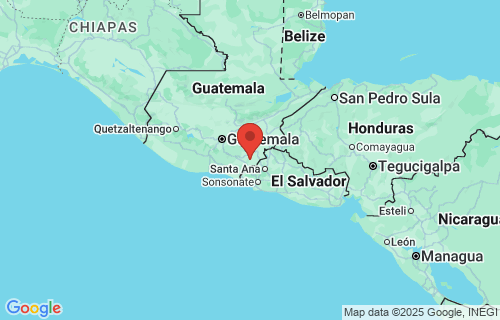  Zapotitlán, Guatemala earthquake location