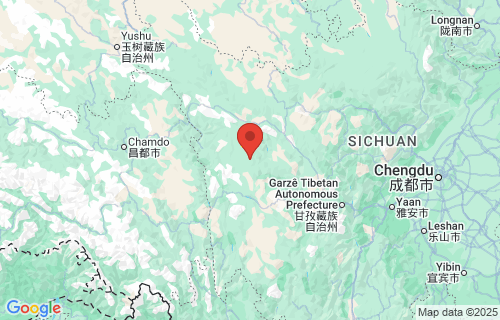  Daocheng, China earthquake location
