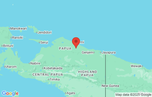  Abepura, Indonesia earthquake location
