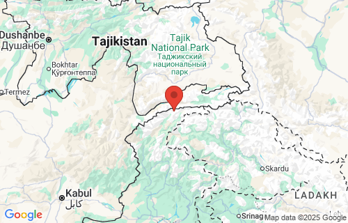 Khandūd, Afghanistan earthquake location
