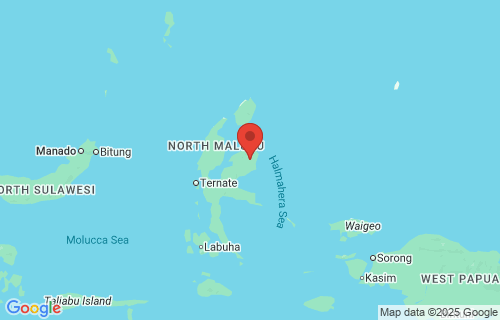  Maba, Indonesia earthquake location
