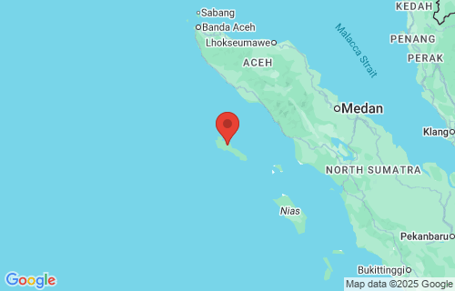  Sinabang, Indonesia earthquake location
