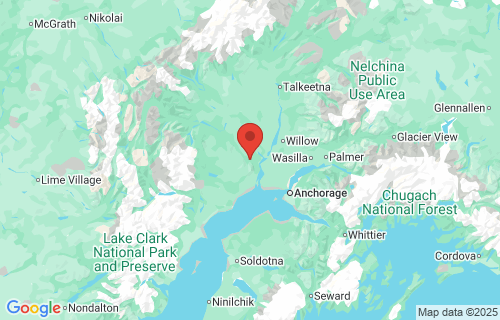  Susitna, Alaska earthquake location